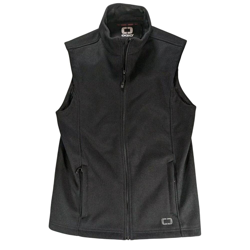 OGIO Brushed Back‎ Fleece Heavy Knit Vest Zippered Pockets Full Zip Mens Small